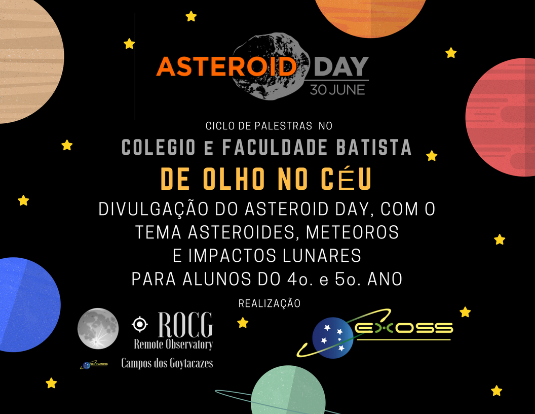 Asteroid Day: palestras em Campos dos Goytacazes